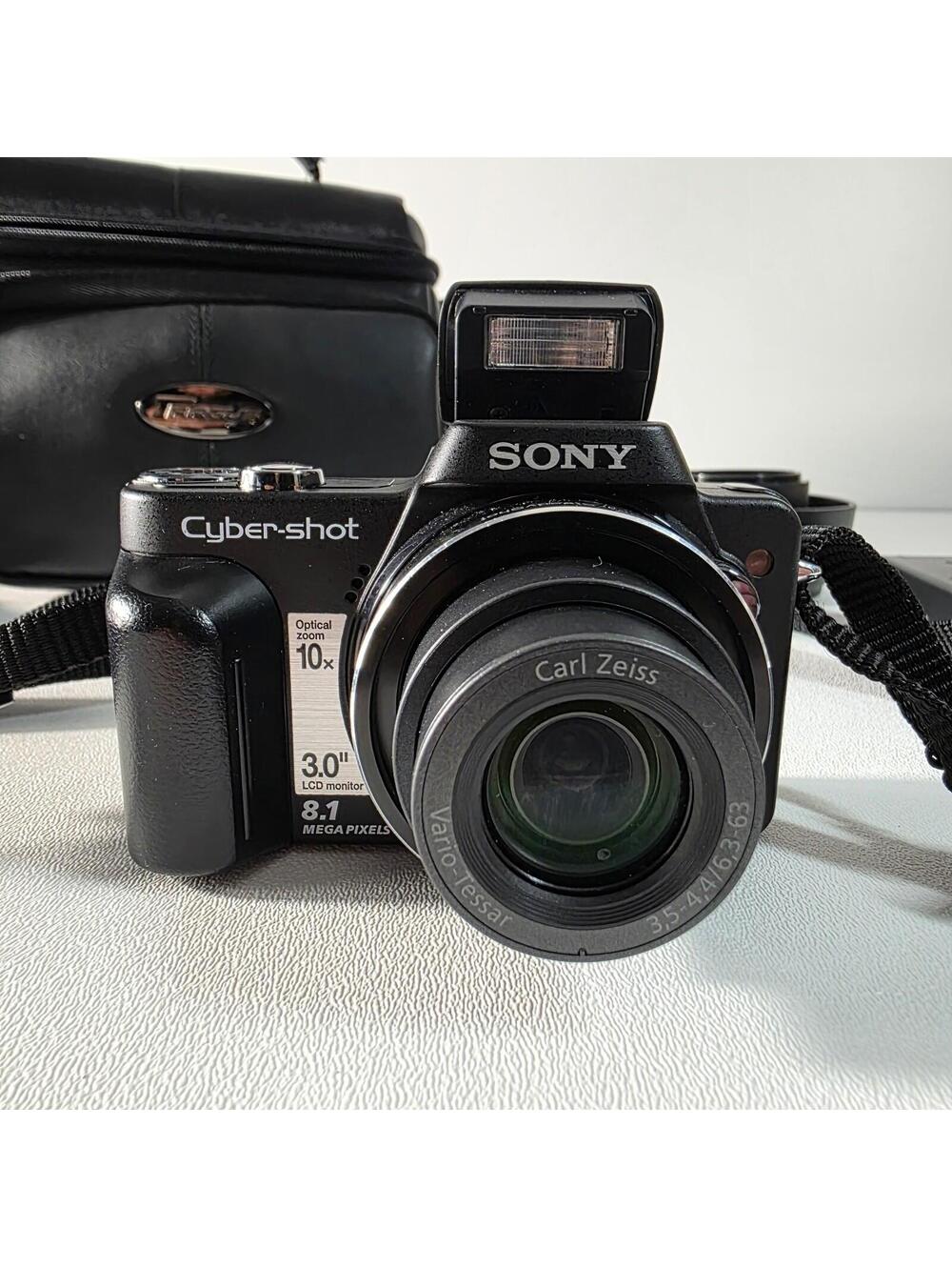 Sony Cybershot DSC-H10 8.1MP 10x Optical Zoom Digital Camera Charger+Batt+More